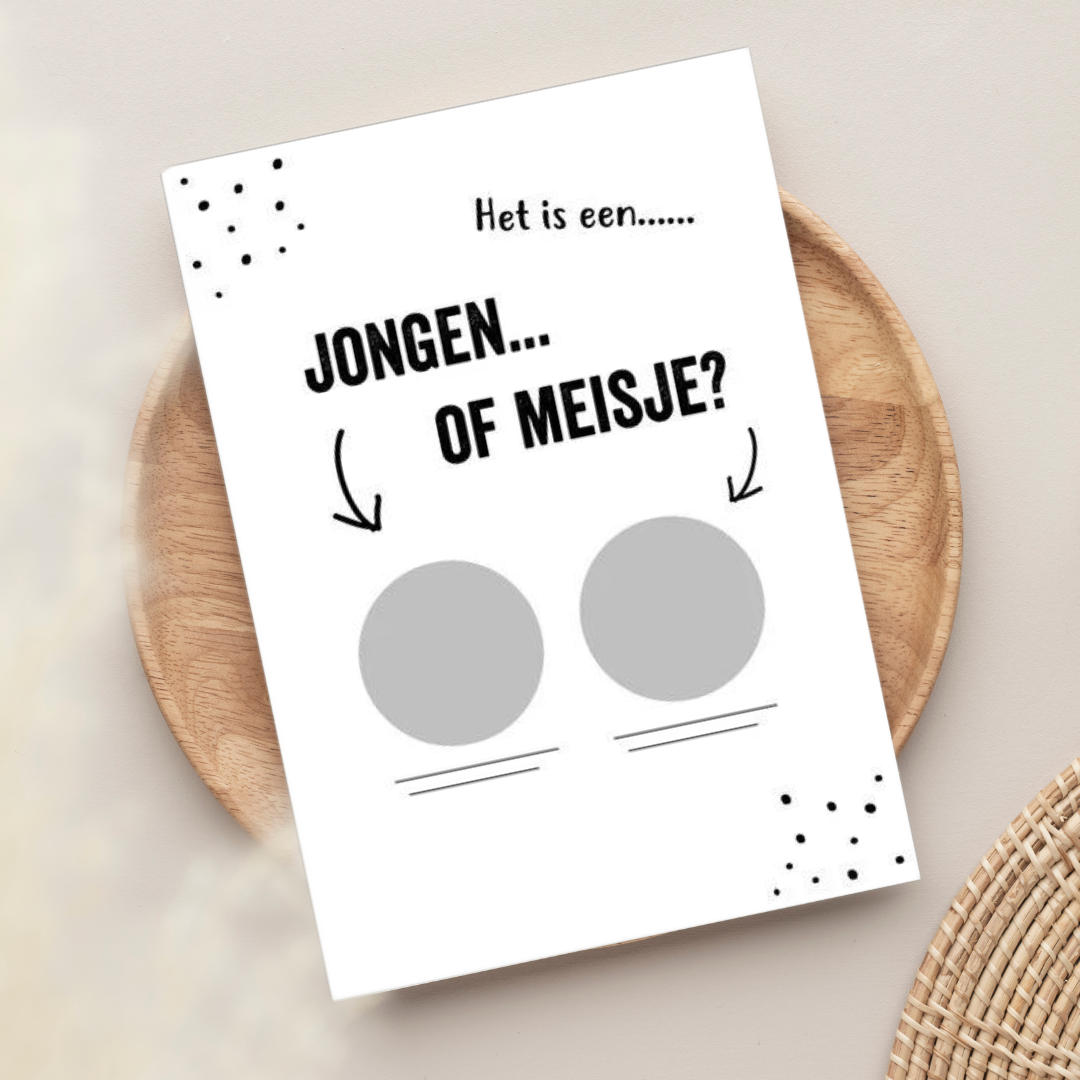 kraskaart het is een jongen gender kaart