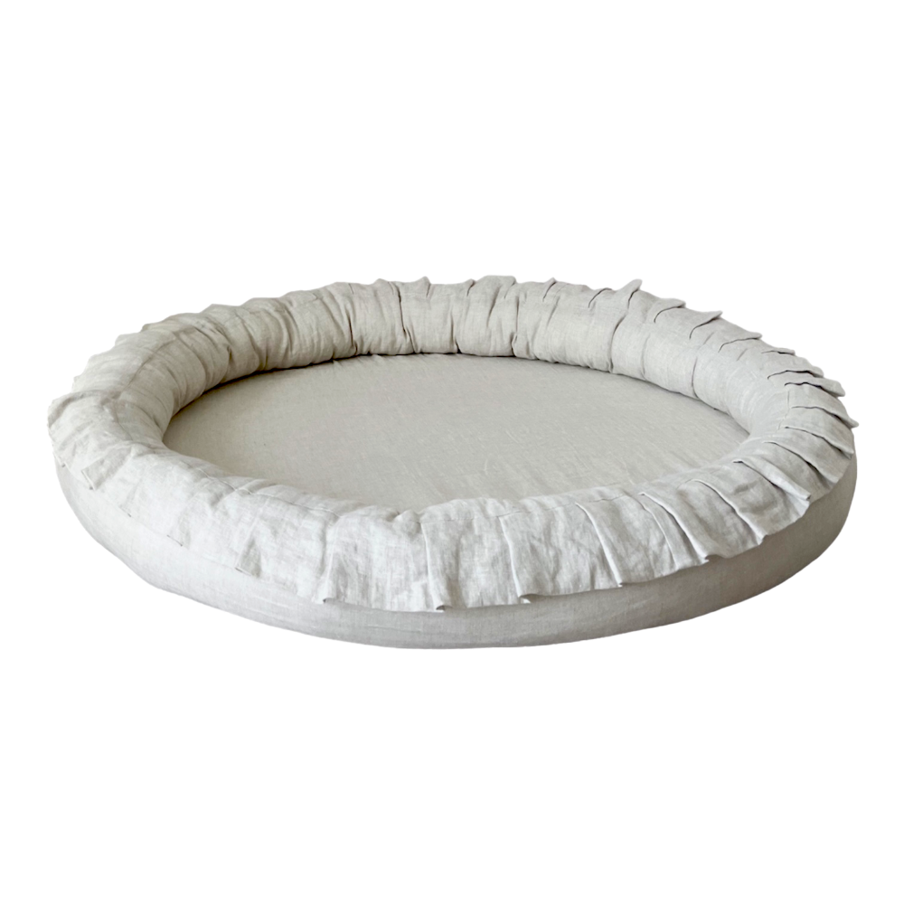 linnen speelmat speelkleed playnest speelnest ronde speelmat babyspeelkleed moje