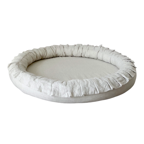 linnen speelmat speelkleed playnest speelnest ronde speelmat babyspeelkleed moje