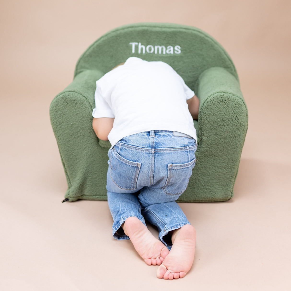 Kinderfauteuil Met Naam • Teddy • Forest Groen