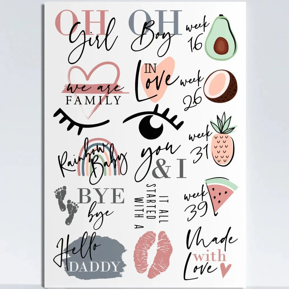 Baby Bump Tattoos • Plaktattoos Kleur