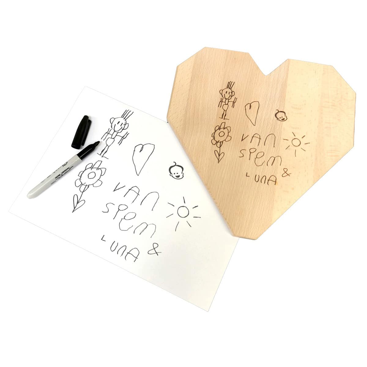 Snijplank Gepersonaliseerd Hartje