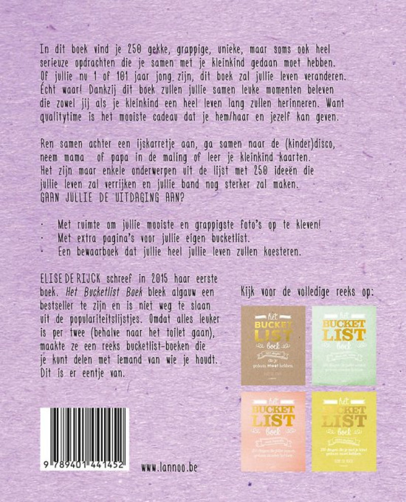 Bucketlist Boek • Voor Grootouders