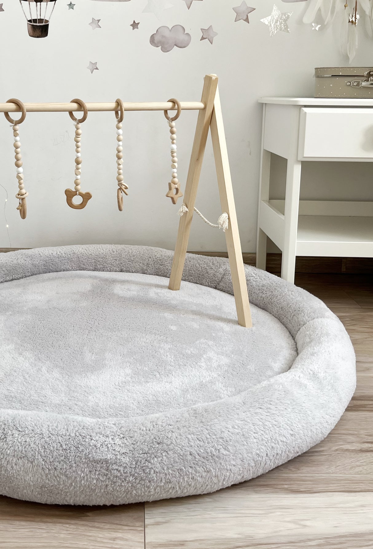 Speelmat Rond • Teddy • Grey