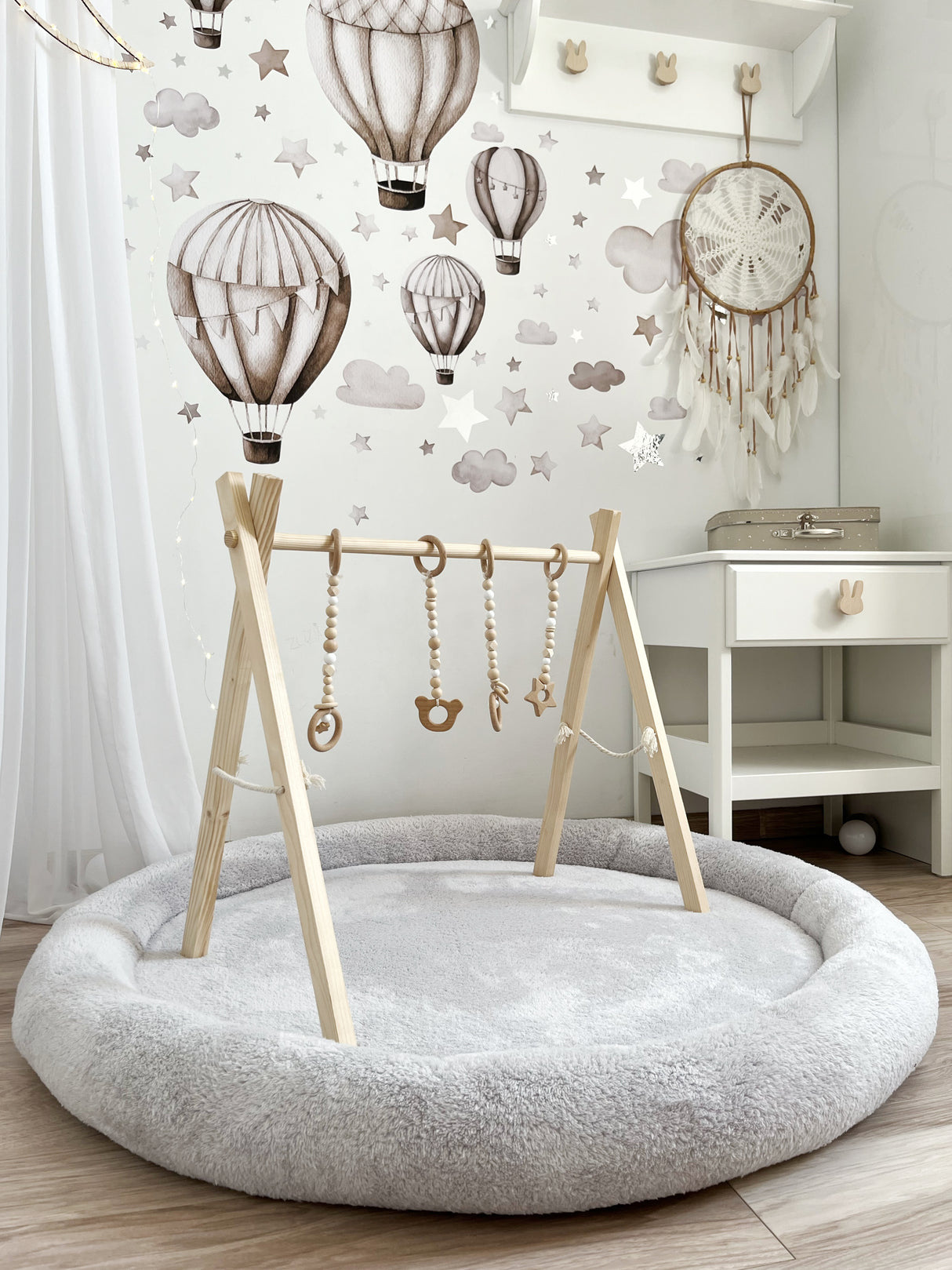 Speelmat Rond • Teddy • Grey