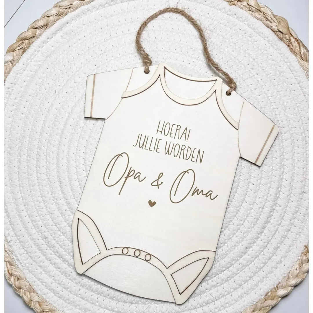 Houten Romper • Hoera Jullie Worden Opa & Oma