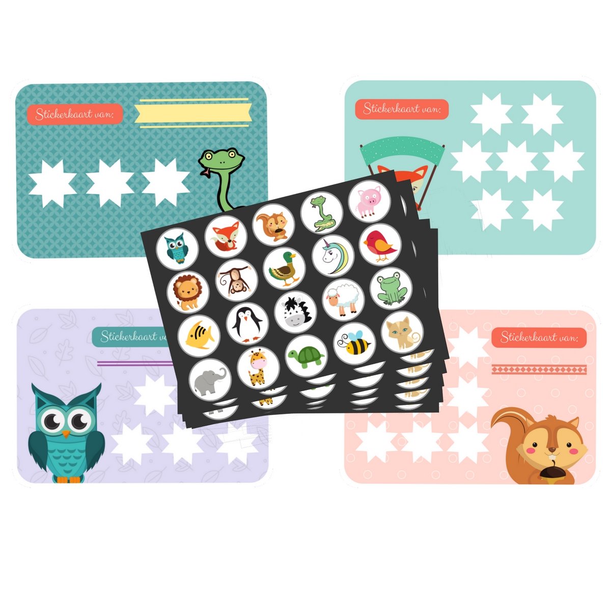 Beloningskaarten & Stickers • Neutraal