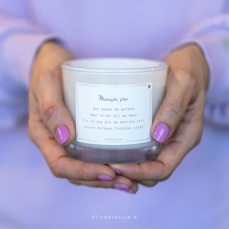 troost kaars mooiste ster vlinderkusjes