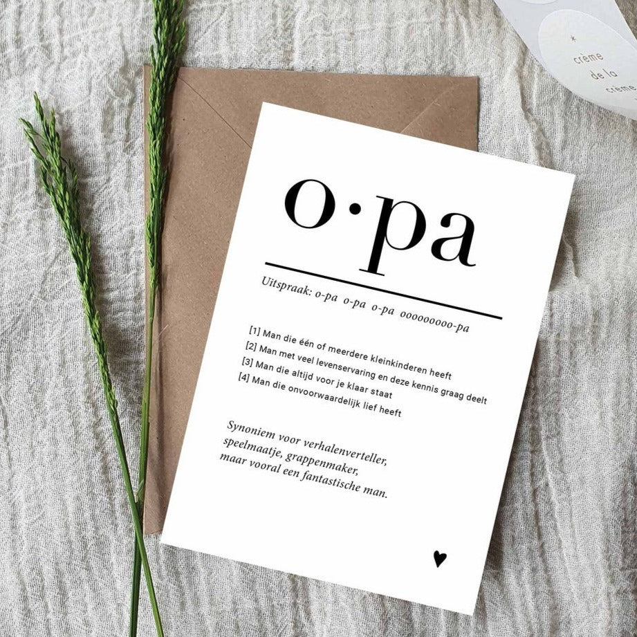 A6 Ansichtkaart • Opa