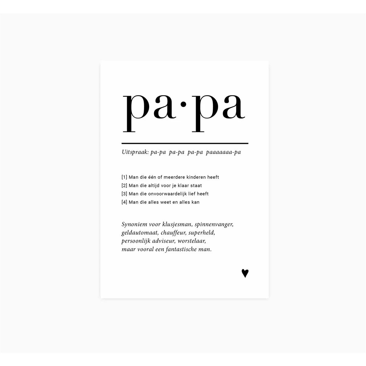 A6 Ansichtkaart • Papa