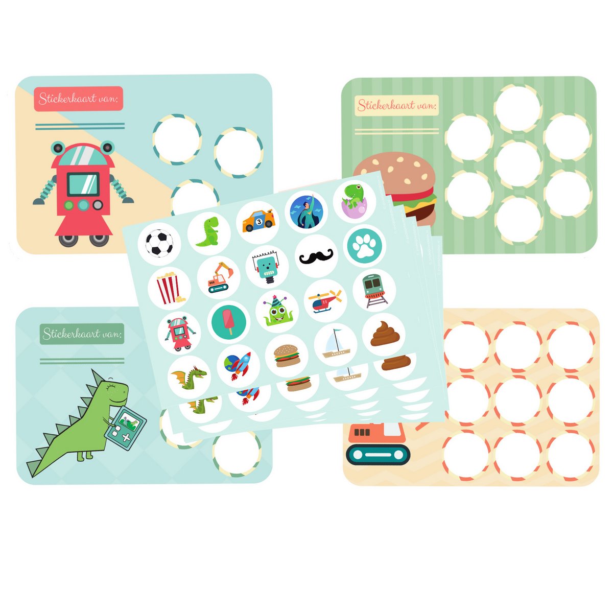 Beloningskaarten & Stickers • Jongens