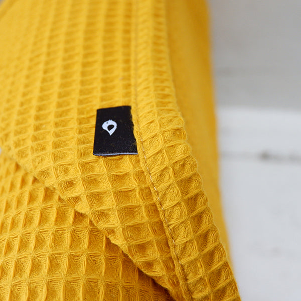 Ledikant deken wafelstof Babykamer | Basic oker geel - HelloBaby.be