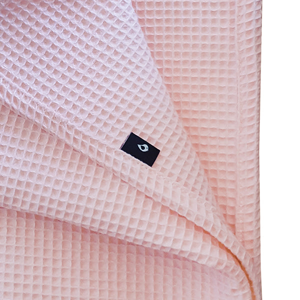 Ledikant Deken Wafelstof • Roze