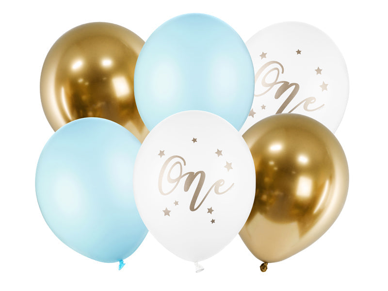 Ballonnen Set • 1ste Verjaardag • Blue (6 stuks) - Helloboy