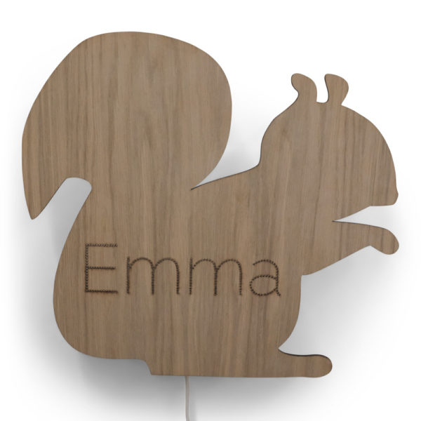 Wandlamp met naam | Eekhoorn - HelloBaby.be