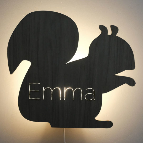 Wandlamp met naam | Eekhoorn - HelloBaby.be