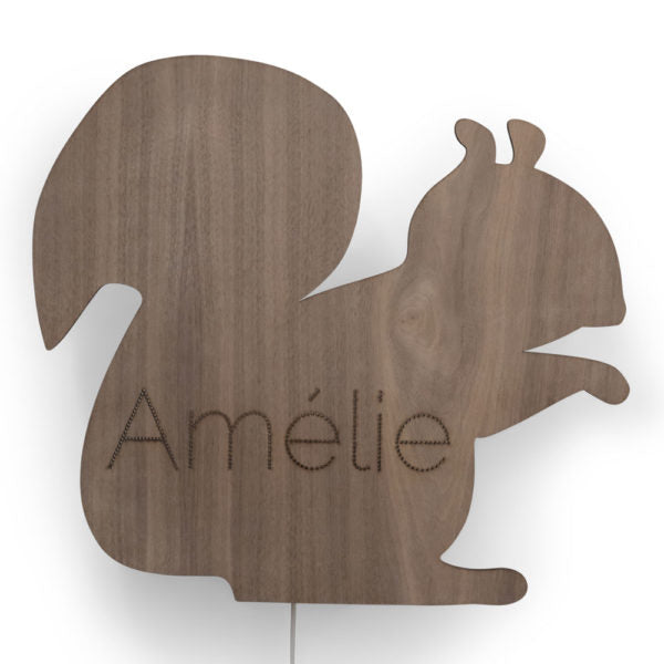 Wandlamp met naam | Eekhoorn - HelloBaby.be