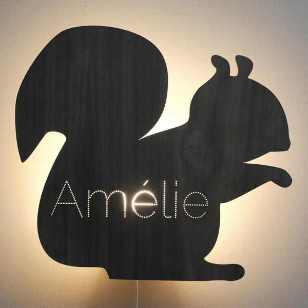 Wandlamp met naam | Eekhoorn - HelloBaby.be