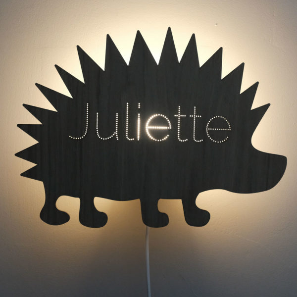 Wandlamp met naam | Egel - HelloBaby.be