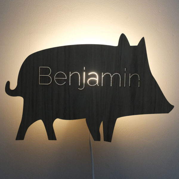 Wandlamp met naam | Everzwijn - HelloBaby.be
