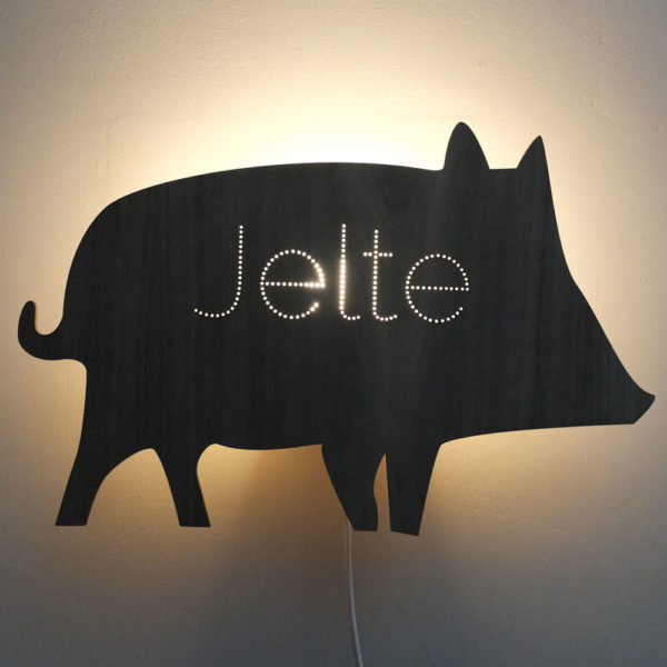 Wandlamp met naam | Everzwijn - HelloBaby.be
