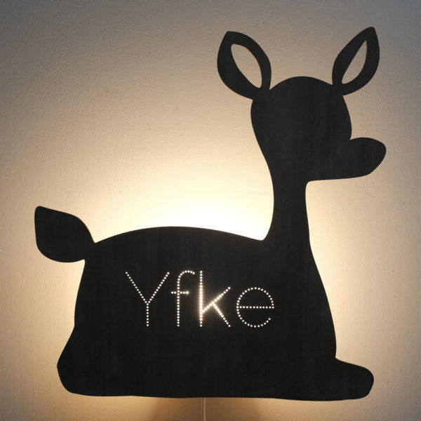 Wandlamp met naam | Hert - HelloBaby.be