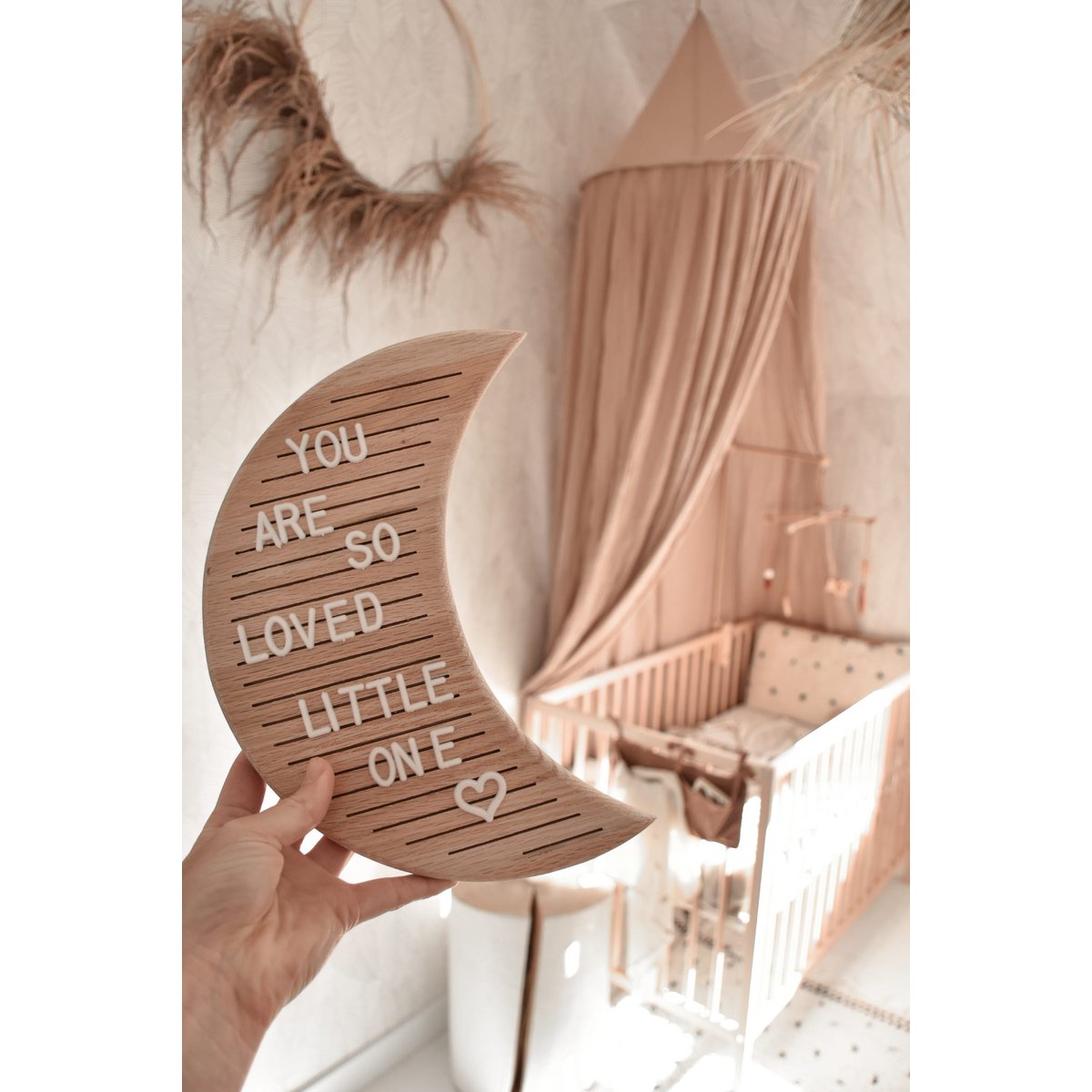 houten letterbord maan moon mijlpalenbord mijlpalen hout