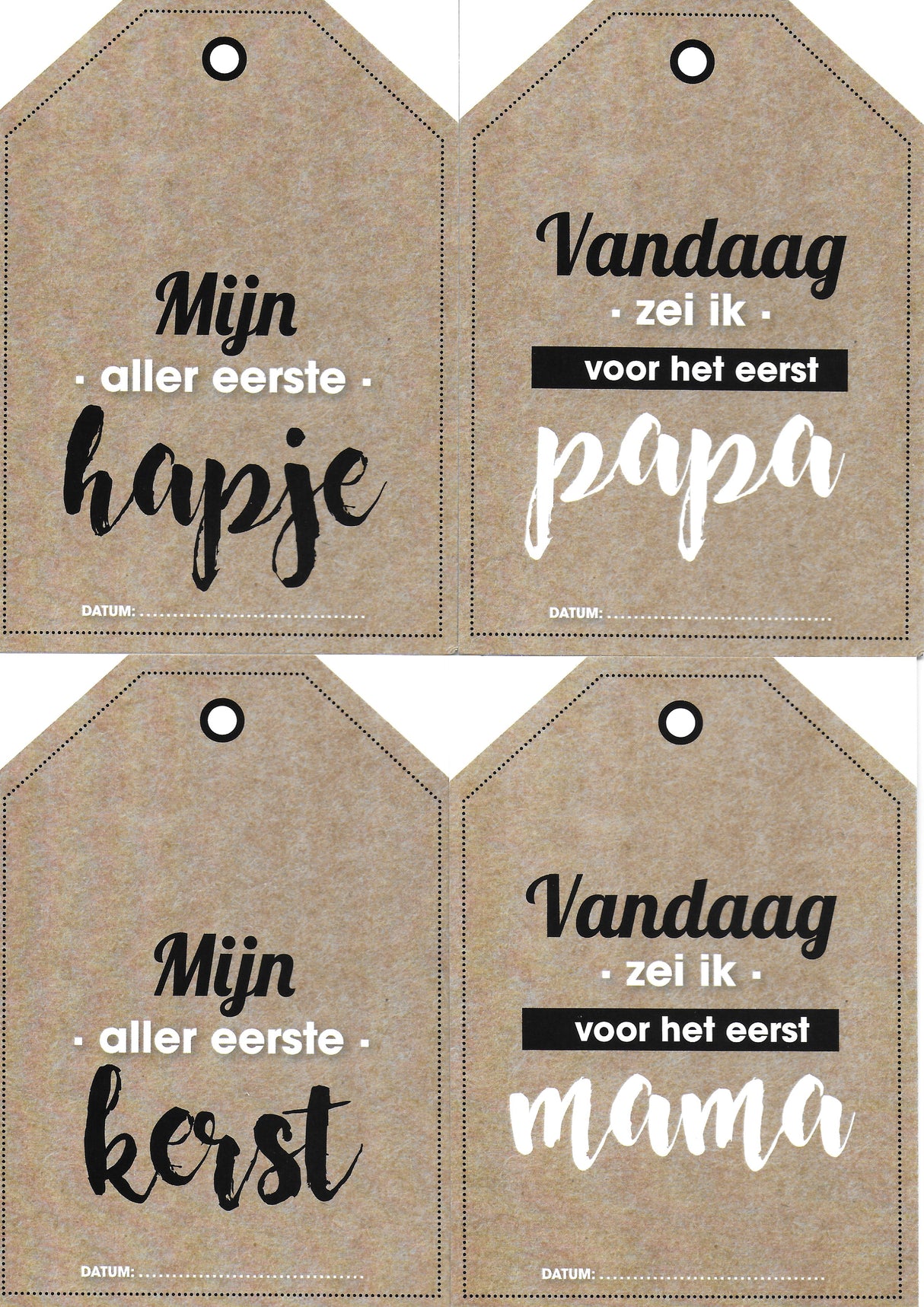 Mijlpaallkaarten '1ste jaar' (labels) - HelloBaby.be