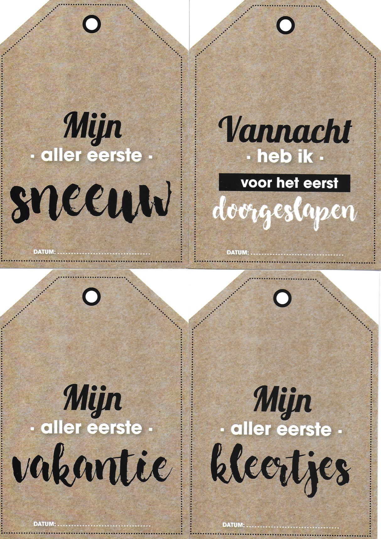 Mijlpaallkaarten '1ste jaar' (labels) - HelloBaby.be