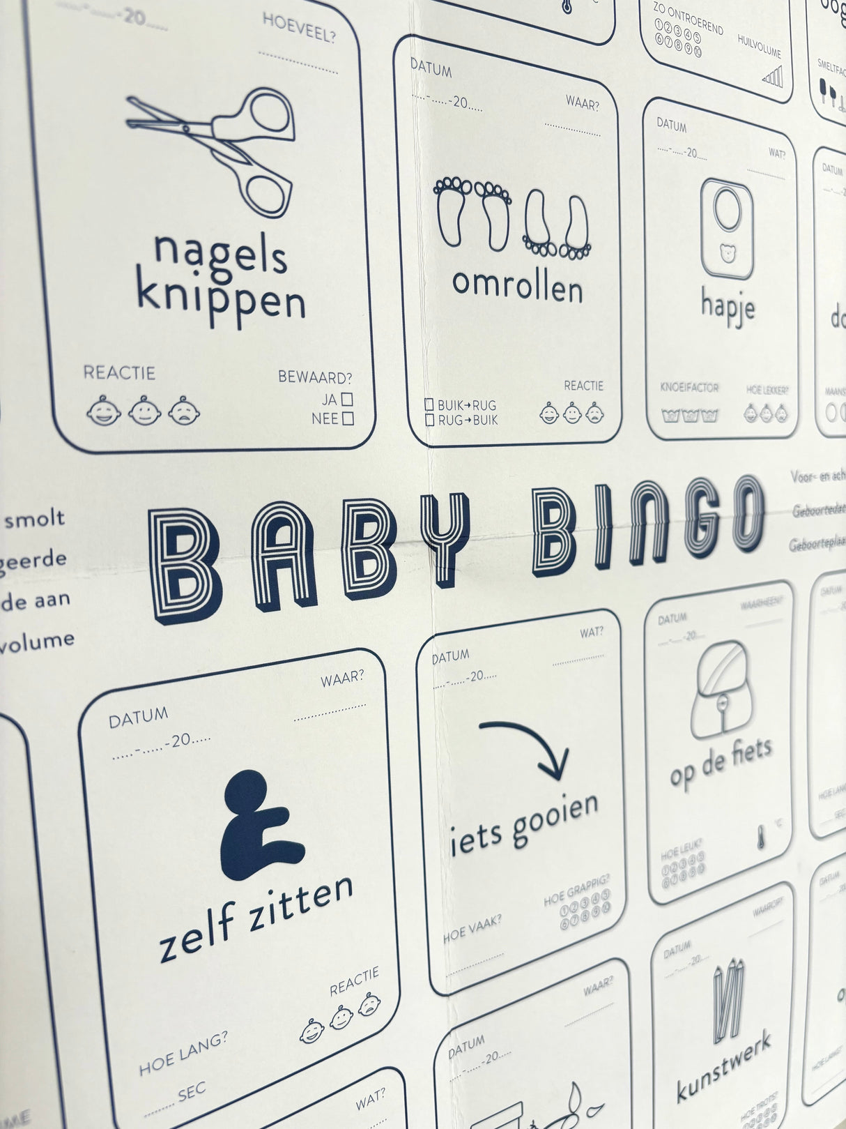 Baby Mijlpalen Bingo