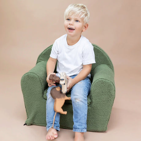 Kinderfauteuil Met Naam • Teddy • Forest Groen