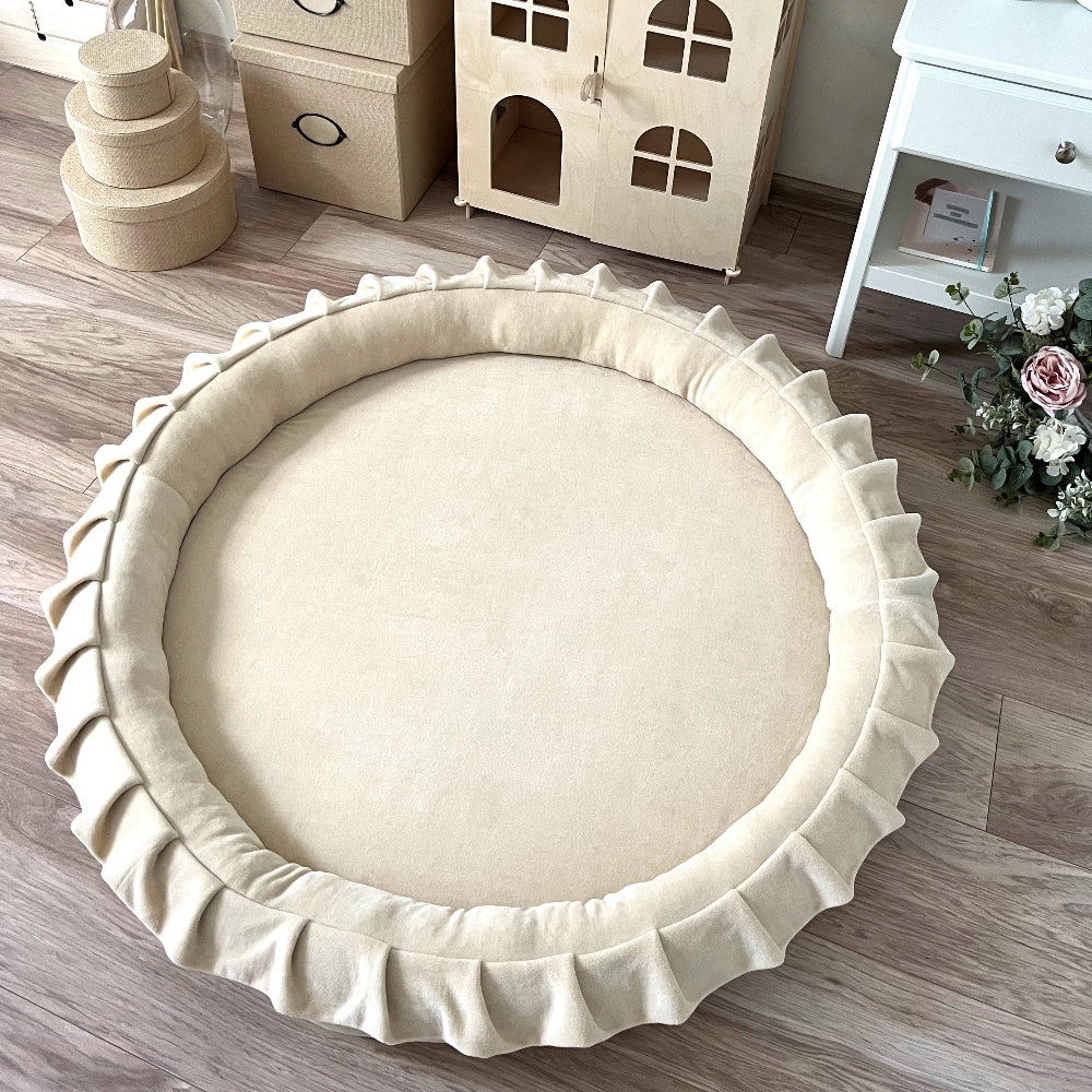 Speelmat Rond • Soft Velvet • Beige