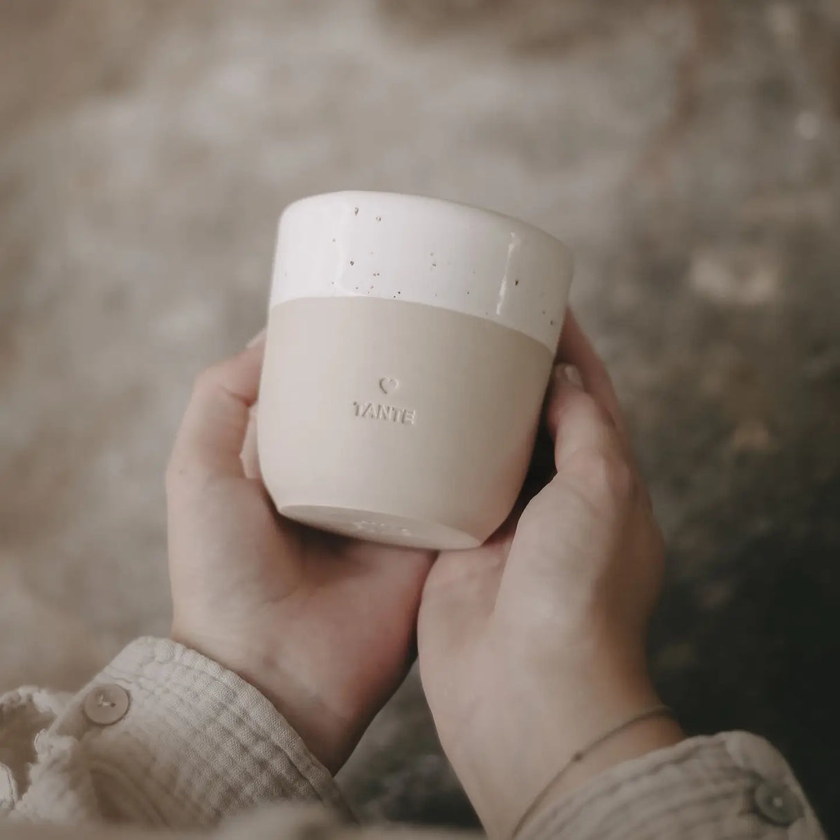 keramische mok tante eulenscnitt