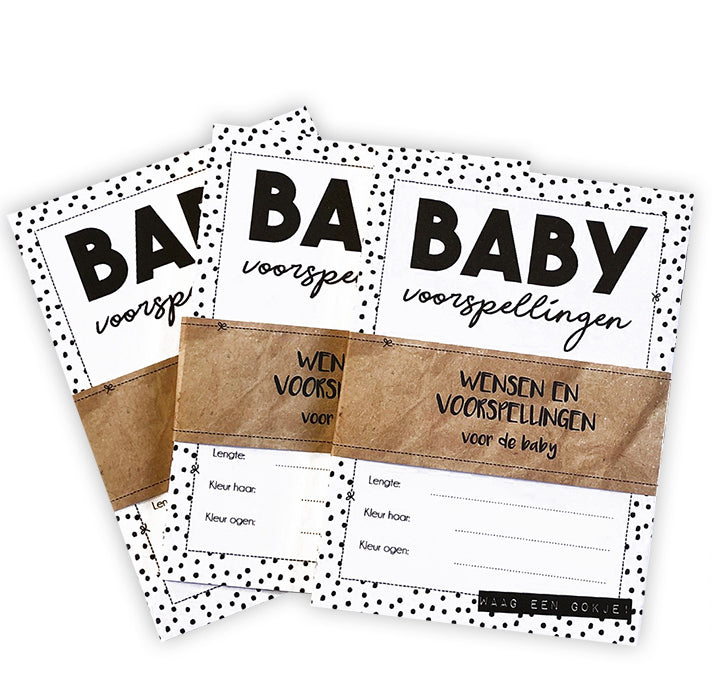 Baby invul kaartjes | zwart/wit (10 stuks) - HelloBaby.be