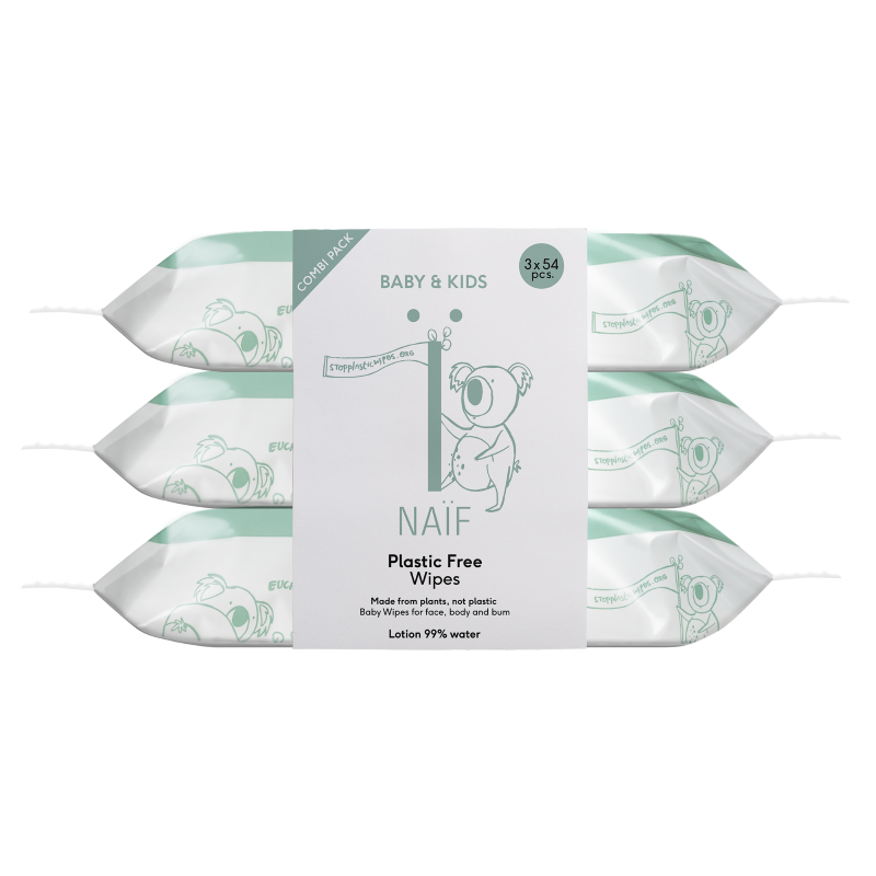 Naïf • Plastic Free Baby Wipes 3-pack