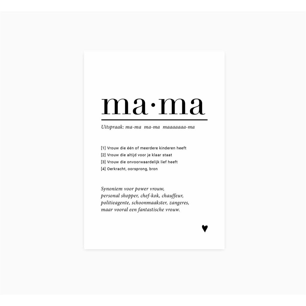 A6 Ansichtkaart • Mama