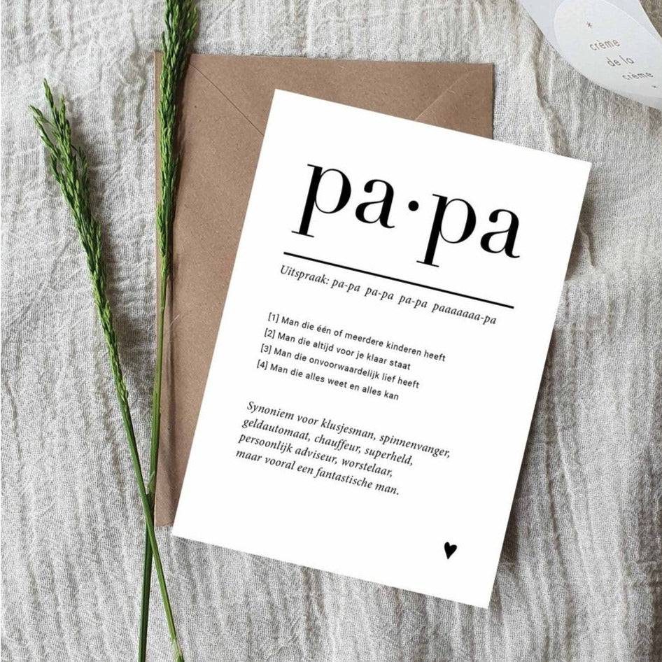 A6 Ansichtkaart • Papa