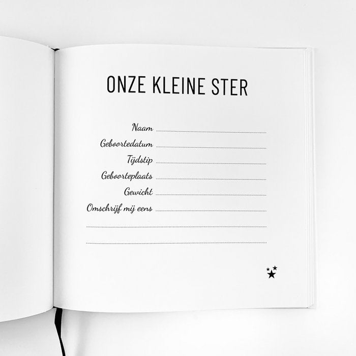 Invulboek • Dag Kleine Ster (Sterrenkindje)