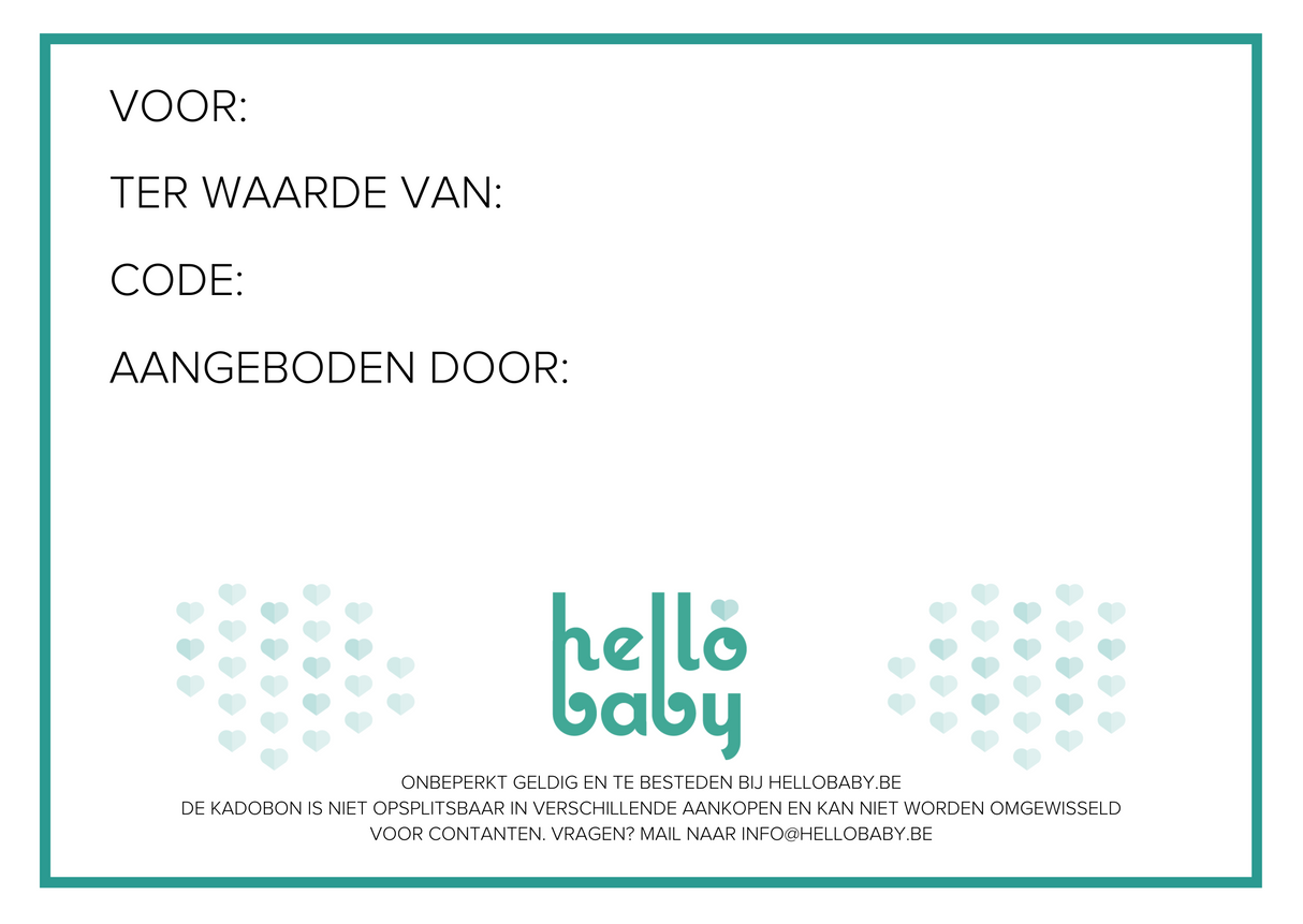 Kadobon €10 - HelloBaby.be