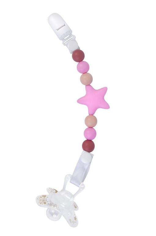 Fopspeenketting Nibbling Stellar Pink - HelloBaby.be