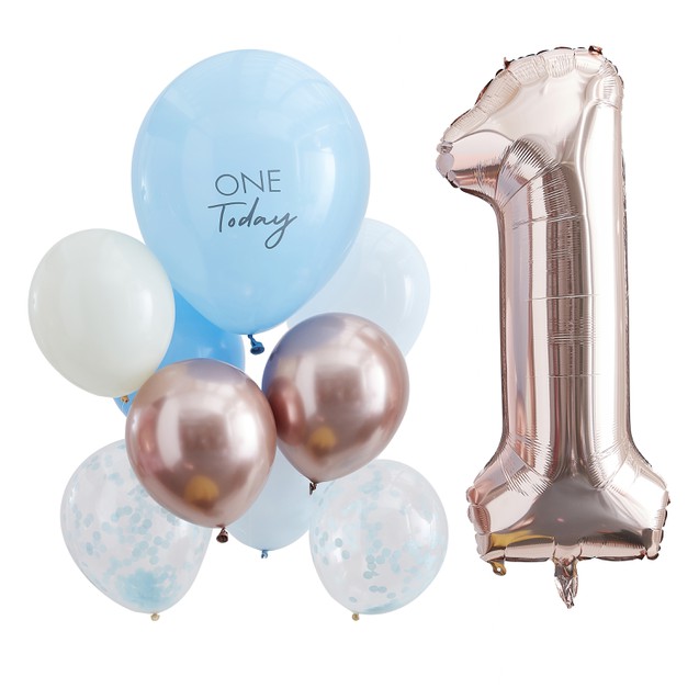 Ballonnen Set • 1ste verjaardag • Blue (10 stuks)