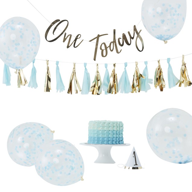 Smash Cake • Birthday Kit • Blue (8 stuks)