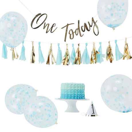 Smash Cake • Birthday Kit • Blue (8 stuks)