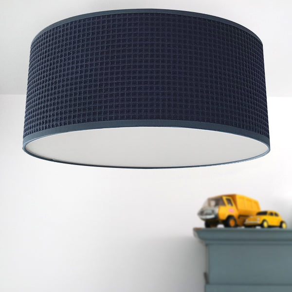 Plafondlamp Wafelstof • Donker Oud Blauw - HelloBaby.be