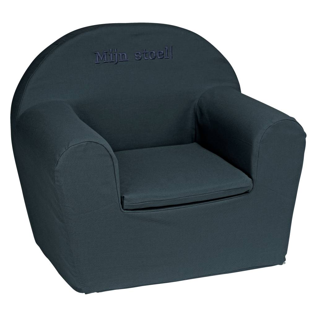 Kinderfauteuil met naam | Antraciet - HelloBaby.be