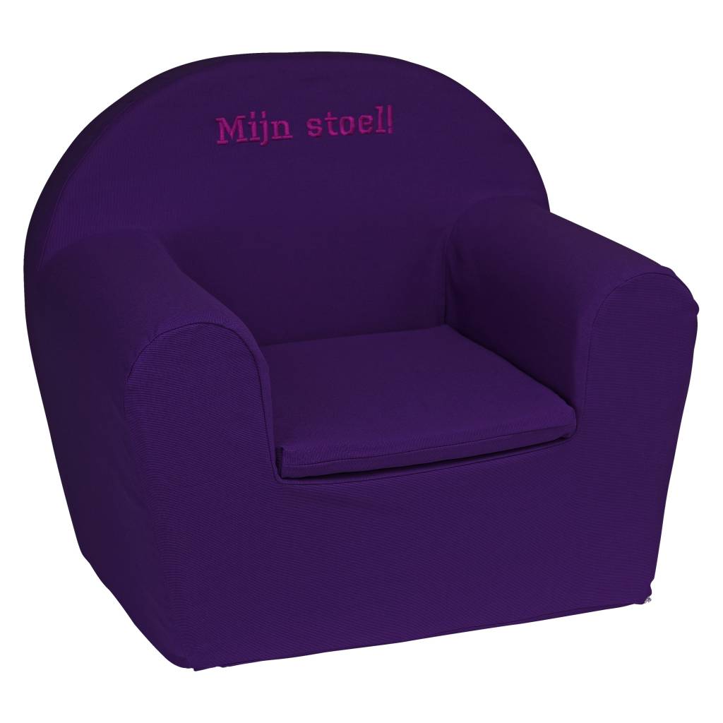 Kinderfauteuil met naam | Paars - HelloBaby.be