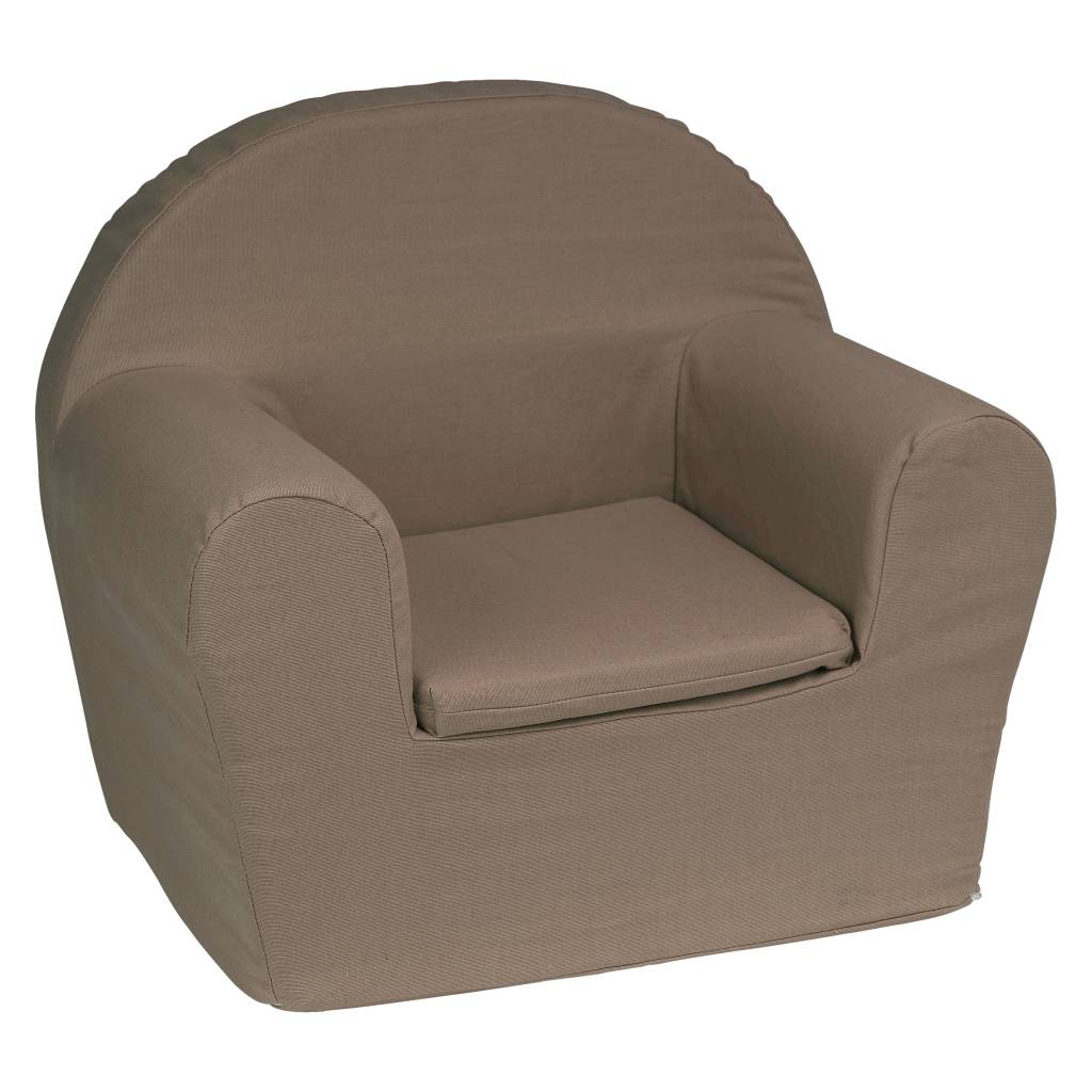 Kinderfauteuil met naam | Taupe - HelloBaby.be