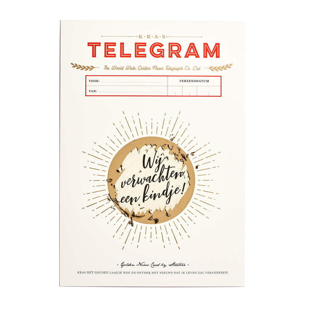 Kras Telegram • Wij Verwachten Een Kindje