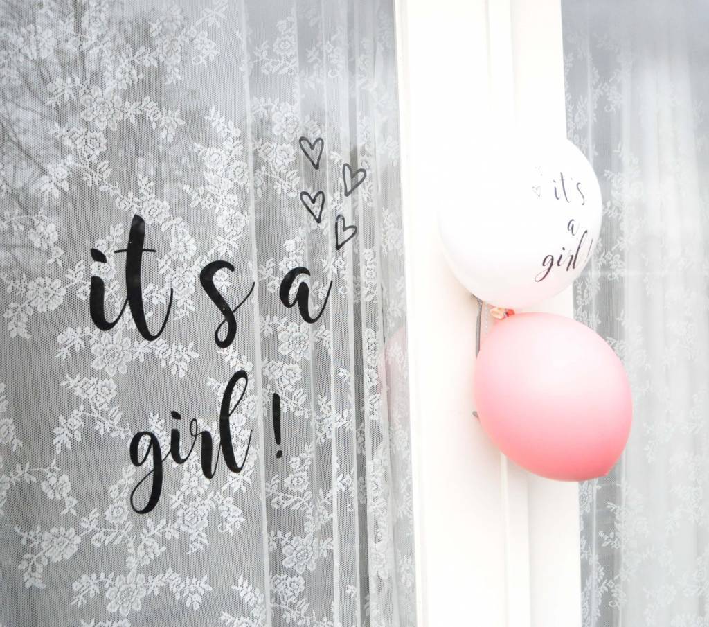 Geboorte raam sticker | it's a girl! - HelloBaby.be