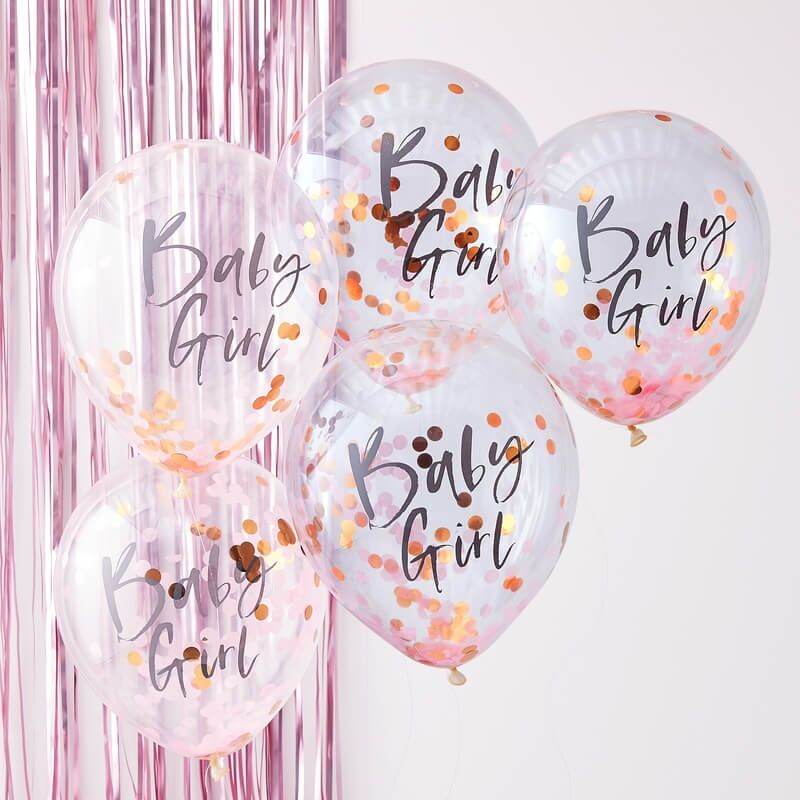 Ballonnen • Baby Girl (5 stuks)
